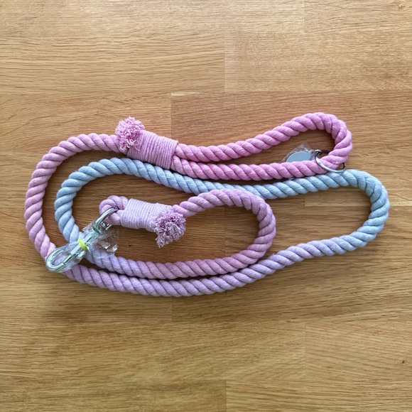 NEW Pink & Grey Rope Leash - Picture 3 of 4